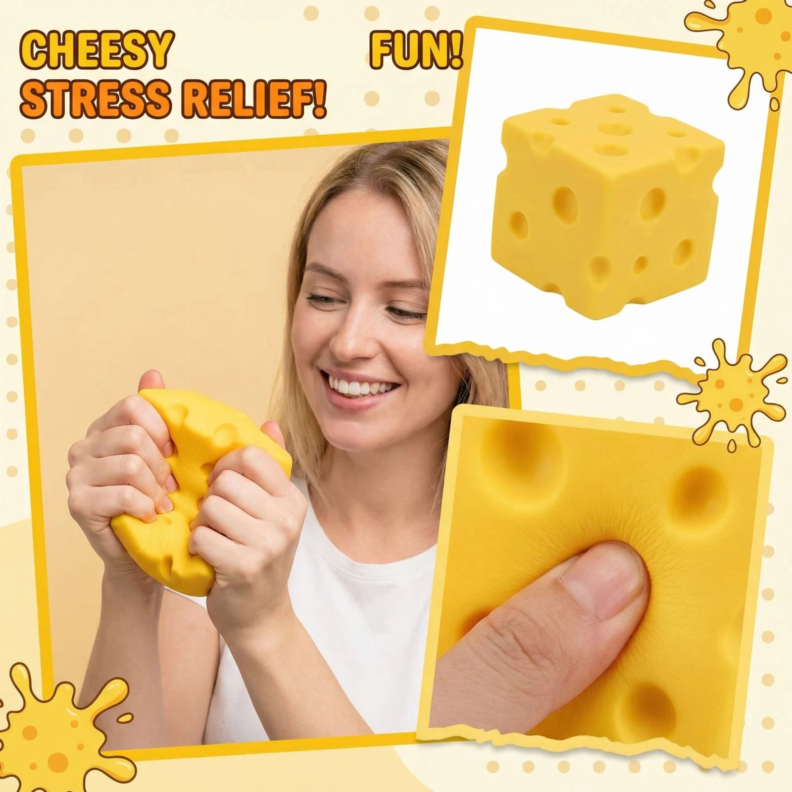 Big Cheese Stress Squeeze Ball